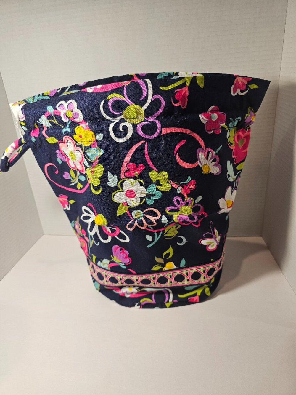 NWT Vera Bradley Ditty Bag Ribbons Utility Wet Bag Purse Tote Duffel Pool Beach
